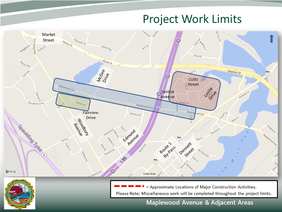 Maplewood Ave And Adjacent Areas Complete Street Utilities And   2021 08 16 Maplewood Project Map (Major Work) 